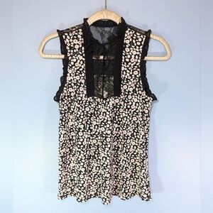 Express Floral Lace Sleeveless Top